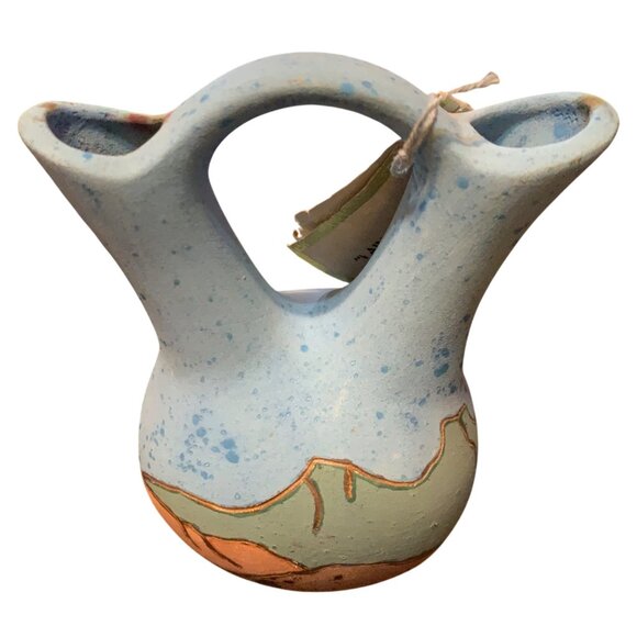 Rainbow Way Ltd. Handcrafted Painted Ceramic Southwest Wedding Vase - Picture 8 of 9